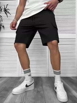 Pantaloni de trening scurti, negri 13149