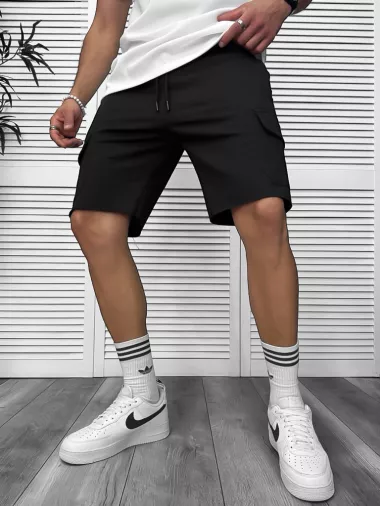Pantaloni de trening scurti, negri 13149