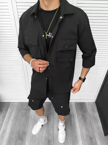 Trening barbati slim fit negru 6050A D2-2.2