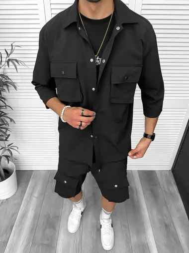 Trening barbati slim fit negru 6050A D2-2.2