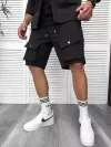 Trening barbati slim fit negru 6050A