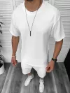 Compleu de vara, alb, triocu + pantaloni 8206A
