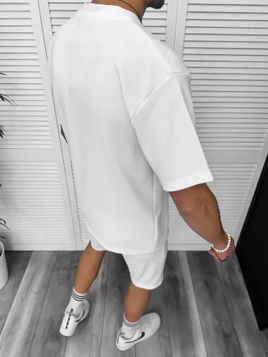 Compleu de vara, alb, triocu + pantaloni 8206A D2-3.3