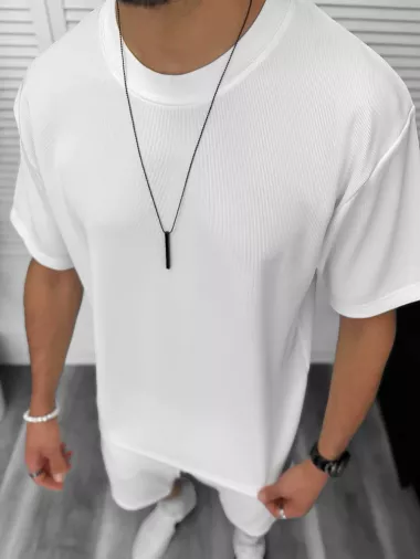 Compleu de vara, alb, triocu + pantaloni 8206A D2-3.3