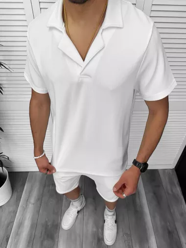 Compleu de vara, alb, triocu + pantaloni 8207A D6-3.3