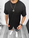 Compleu de vara, negru, tricou + pantaloni y250