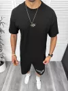 Compleu de vara, negru, tricou + pantaloni y250