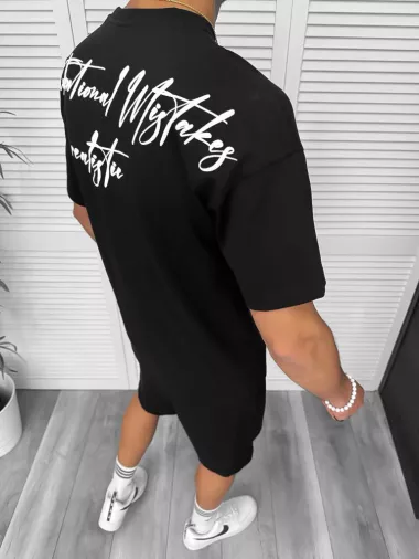 Compleu de vara, negru, tricou + pantaloni y250 O2-2.2