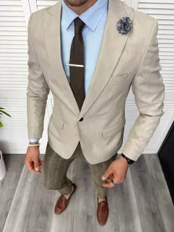 Tinuta barbati smart casual Pantaloni + Sacou + Batista 11860