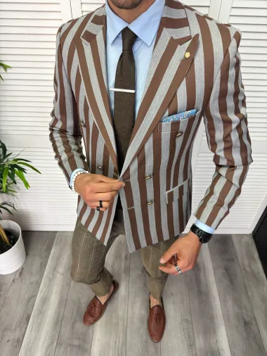 Tinuta barbati smart casual Pantaloni + Sacou + Batista 11863