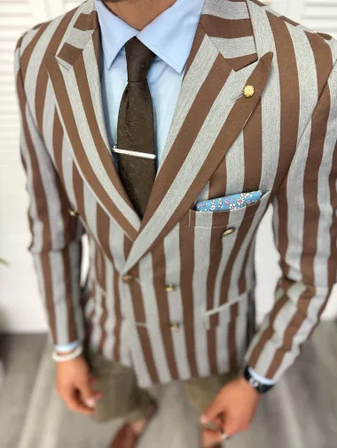 Tinuta barbati smart casual Pantaloni + Sacou + Batista 11863