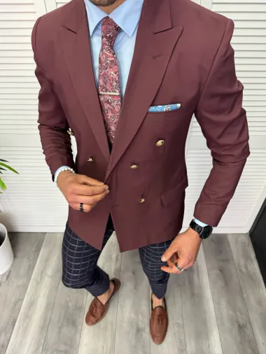 Tinuta barbati smart casual Pantaloni + Sacou + Batista 11864