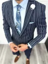 Sacou barbati slim fit, cu dungi, 638 7-5.4