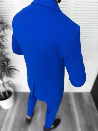 Costum barbati slim fit, albastru, 3 piese, 11839 49-3