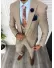 Costum barbati slim fit, bej, 3 piese, 11840 29-5