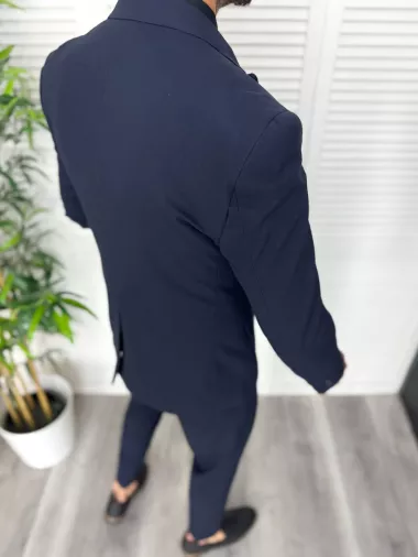 Costum barbati slim fit, bleumarin, 3 piese, 11842 112-3