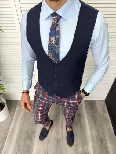 Pantaloni barbati eleganti in carouri B1745 B15-4