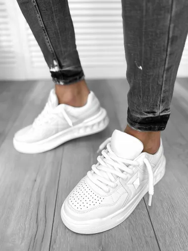 Adidasi barbati casual, VL, albi 086 T51-2