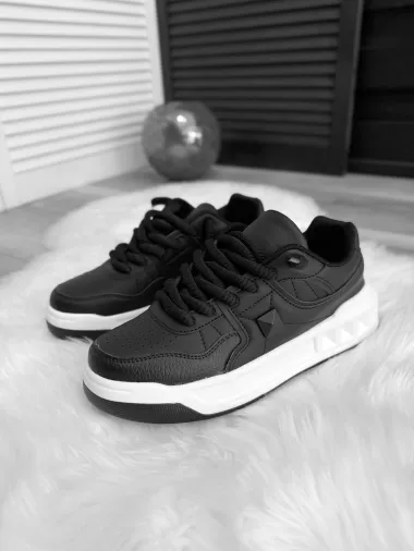 Adidasi barbati casual, VL, negri cu alb 086 T1-3