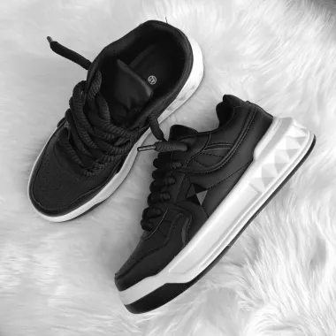 Adidasi barbati casual, VL, negri cu alb 086 T1-3