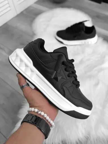 Adidasi barbati casual, VL, negri cu alb 086 T1-3