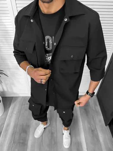 Trening barbati slim fit negru 6049A N8-4.3