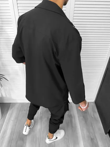 Trening barbati slim fit negru 6049A N8-4.3