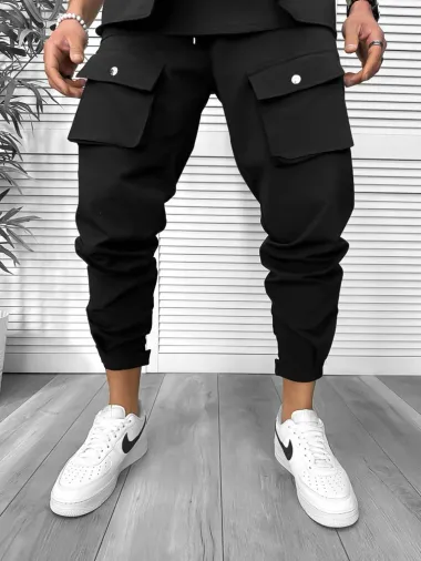 Trening barbati slim fit negru 6049A N8-4.3