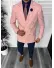 Sacou barbati slim fit, 2 randuri de nasturi, roz 11845 40-1.1