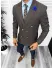 Sacou barbati slim fit, 2 randuri de nasturi, maro 11853 19-2.3