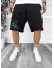 Pantaloni de trening scurti,negri, cu imprimeu Y243 O3-2.2