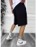 Pantaloni de trening scurti,negri, cu imprimeu Y247 O3-1.2