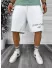 Pantaloni de trening scurti, albi, cu imprimeu Y250 D3-4.2