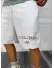 Pantaloni de trening scurti, albi, cu imprimeu Y250 D3-4.2