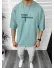 Tricou barbati vernil, cu imprimeu pe spate, oversize 11819 O1-3.3