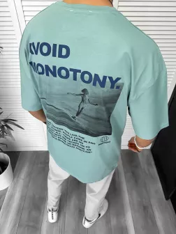 Tricou barbati vernil, cu imprimeu pe spate, oversize 11819 O1-3.3 Tricou barbati vernil, cu imprimeu pe spate, oversize 11819 O1-3.3