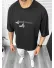 Tricou barbati negru, cu imprimeu pe spate, oversize 11820 P19-6.2