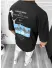 Tricou barbati negru, cu imprimeu pe spate, oversize 11820 P19-6.2