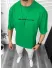 Tricou barbati verde, cu imprimeu pe spate, oversize 11821 O1-3.2