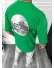 Tricou barbati verde, cu imprimeu pe spate, oversize 11821 O1-3.2