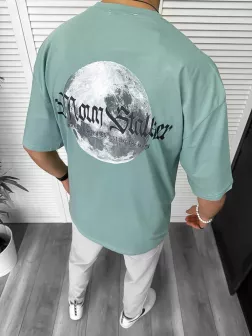 Tricou barbati vernil, cu imprimeu pe spate, oversize 11821 O1-3.2 Tricou barbati vernil, cu imprimeu pe spate, oversize 11821 O1-3.2