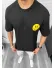 Tricou barbati negru, cu imprimeu pe spate, oversize 11824 N2-3.2