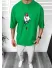 Tricou barbati verde, cu imprimeu pe spate, oversize 11825 P19-6.2