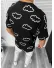 Tricou barbati negru, cu imprimeu, oversize y061 O5-6.2