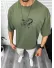 Tricou barbati kaki, cu imprimeu pe spate, oversize 11818 O5-6.1