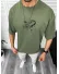 Tricou barbati kaki, cu imprimeu pe spate, oversize 11818 O5-6.1
