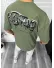 Tricou barbati kaki, cu imprimeu pe spate, oversize 11818 O5-6.1