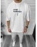 Tricou barbati alb, cu imprimeu pe spate, oversize 11819 O1-3.3