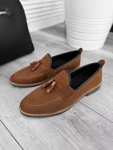 Mocasini barbati maro, tapla subtire, piele eco, comozi 12314 N6-1