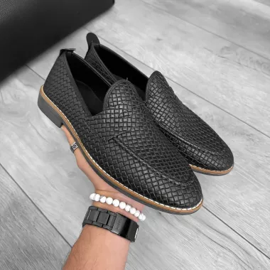 Mocasini barbati negri, tapla subtire, piele eco, comozi 12317 N2.3.4-2 Mocasini barbati negri, tapla subtire, piele eco, comozi 12317 N2.3.4-2